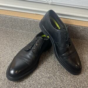 Florsheim Comfortech Men's Oxford Dress Shoes 12 D Black Leather Cap Toe Lace Up